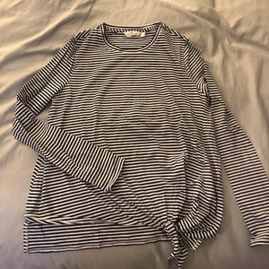 Vineyard Vines Navy Stripe Long Sleeve Tee